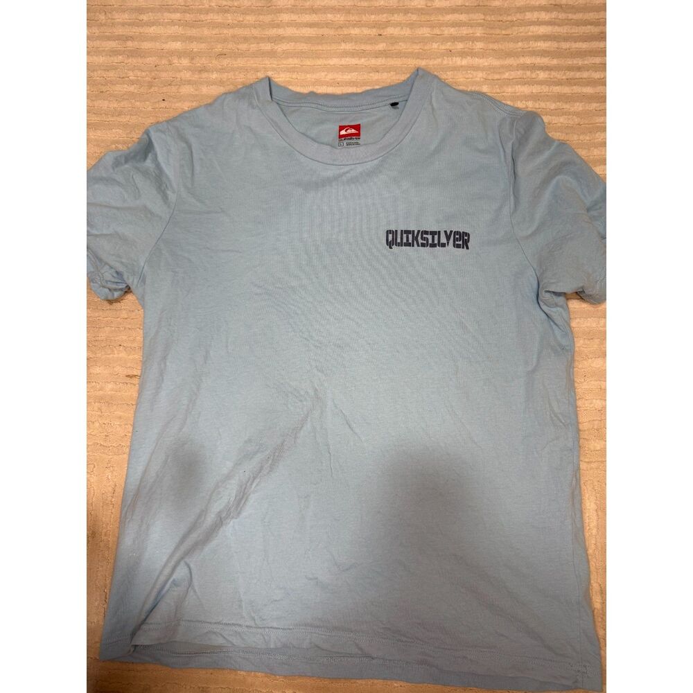 Quiksilver Born From The Sea Graphic Tee Men's Large Light Blue